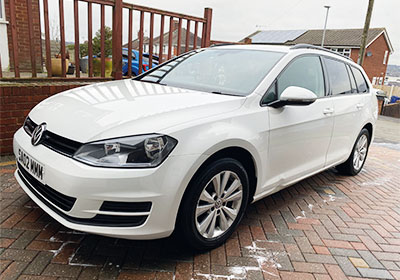 A Dirty VW Passat after a mobile valeting service in Stoke-on-Trent - front view